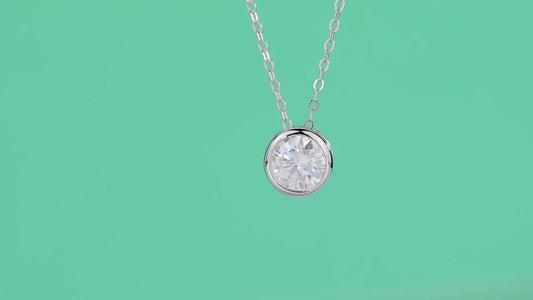 Purity Moissanite Solitaire Necklace – 1 Carat, S925 Sterling Silver