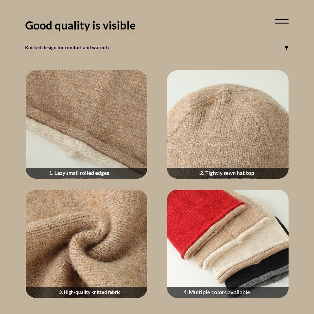🎁 FREE GIFT – Women's Winter Colorblock Cashmere Knitted Beanie (with any 3 items)