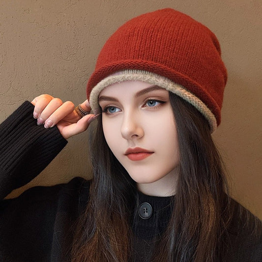 🎁 FREE GIFT – Women's Winter Colorblock Cashmere Knitted Beanie (with any 3 items)