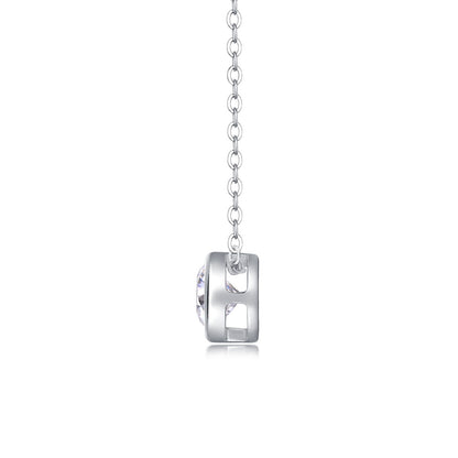 Purity moissanite necklace with cable chain