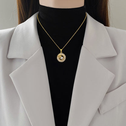 Elegant Pearl & Crystal Leaf Necklace and Earrings Set
