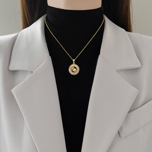 Elegant Pearl & Crystal Leaf Necklace and Earrings Set
